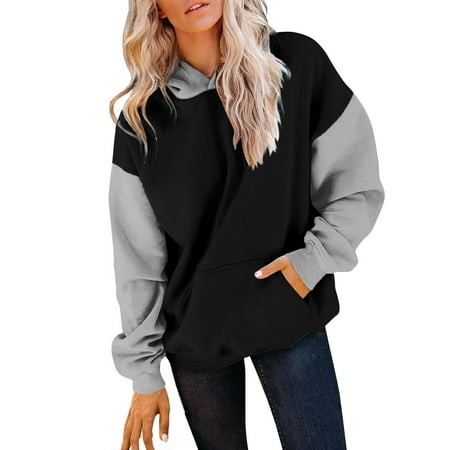 XANGZHUANG Clearance Cheap Low price Best price Velvet Zip up Hoodie Womens Sleep Hoodie Women Womens Fall 2023 Oversized Sweatshirts Crop Hoodie Long Sleeve Shirt Colorblock Winter Clothes