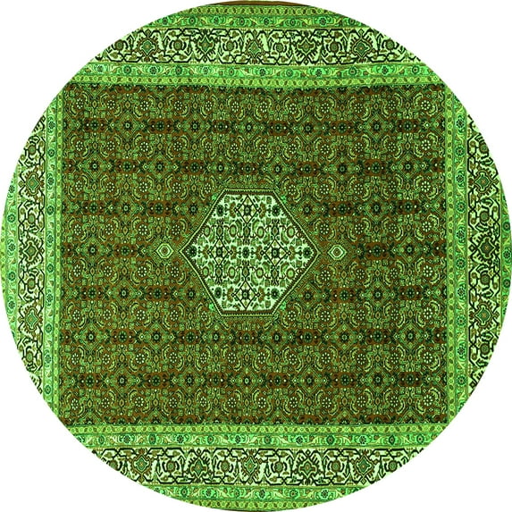Ahgly Company Indoor Round Persian Green Traditional Area Rugs, 6' Round
