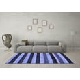thumbnail image 3 of Ahgly Company Indoor Rectangle Abstract Blue Modern Area Rugs, 3' x 5', 3 of 4