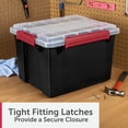 thumbnail image 3 of Sterilite Gasket Tote, 8.5 Gallon WaterProof Plastic Storage Bin with Lid, Gasket Seal and Durable Latches, Black, 3 of 11