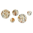 thumbnail image 3 of Designart "Orange White Autumn Cottage Blooms" Floral Round Wall Art Set Of 5 - Orange Cottage Living Room Wall Metal Art Set, 3 of 6