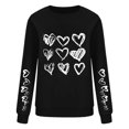 thumbnail image 3 of qucoqpe Womens Valentines Sweatshirt Christmas Oversized Love Heart Pullover Tops Long Sleeve Shirts for Women, 3 of 4
