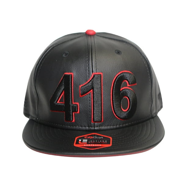 416 Toronto - The Cap Guys TCG / Inspired Exclusives PU Noir/rouge Snapback Cap
