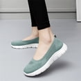 thumbnail image 4 of YOURDIARY Womens Slip-On Walking Shoes, Breathable Knit Casual Sneakers, Lightweight Comfort Loafers for Daily Wear, 4 of 9