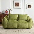 thumbnail image 3 of S-HOME No Assembly Required Oversized  Bean Bag Sofa with Pillows 74 Inch Indoor Loveseat Reading Chair, Green, 3 of 11