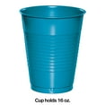 thumbnail image 2 of Turquoise Blue 16 oz Plastic Cups for 20 Guests, 2 of 2