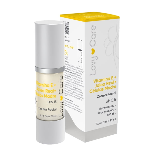 Crema facial LovyCare 30 ml con Jalea Real Vitamina E y células madre