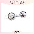 thumbnail image 2 of Mini Pendientes De Ciruela De Acero Con Perforación Simple Gao Jiahui unisex, 2 of 2