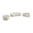 thumbnail image 5 of Meridian Furniture Hyde Modern Boucle Loveseat, Cream, 5 of 14