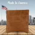 thumbnail image 5 of Nabob Leather Genuine Leather Squeeze Coin Purse, Coin Pouch Made IN U.S.A. Change Holder For Men/Woman Size 3.5 X 3.5 (Distrassed Tan), 5 of 7