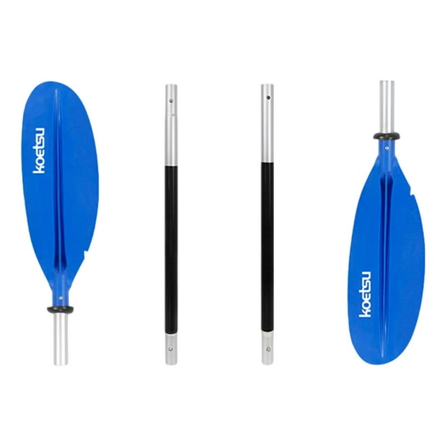 koolsoo Kayak Paddle 4 Sections Boat Paddle for Inflatable Boat Rafting Water Sports Blue