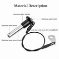 thumbnail image 5 of Stainless Steel Quick Release Pin 8mm Diameter Ball Locking Pin with Push Button Lanyard Cable Usable Length 50mm,1 x Ball Lock Pins,Black&Silver, 5 of 6