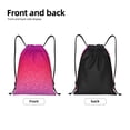 thumbnail image 2 of Yiaed Light Purple Glitter Print Drawstring Bags Drawstring Backpack Bulk String Back Pack Gym Sport Bag-Small, 2 of 5