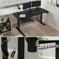 thumbnail image 4 of CometMin 59-Inch Large Electric Height Adjustable Computer L-Shaped Desk with Memory Controller Corner Standing Desk Modern Workstation with Splice Board Game Ergonomic Desk (Black Frame + Black Top), 4 of 9