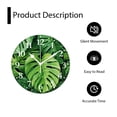 thumbnail image 4 of Battery Operated Quartz Wall Clocks Non-Ticking Silent Modern Wall Clocks Decorative for Office-Lush Tropical Leaf Palm Tree with Green Leaves(10inch), 4 of 4