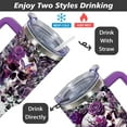 thumbnail image 5 of 40oz Skull Goth Tumbler with Handle Halloween Gothic Gifts for Women Gothic Tumbler with Lid and Straw Horror Skeleton Stainless Steel Insulated Travel Coffee Cups, 5 of 6