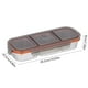 thumbnail image 3 of Fiambrera de Acero Inoxidable con Tapa | Fiambrera Bento Hermética de 2 o 3 Compartimentos | Acero Inoxidable 304 de Pvc Apto para Uso Alimentario | Recipiente Reutilizable Apto para Microondas para, 3 of 6