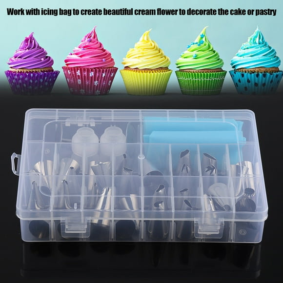 32Pcs/Set Piping Nozzle Cake Decorating Tools, Piping Tip Organizer Piping Tips, For Birthday Cake Cupcake