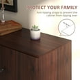 thumbnail image 6 of HOMCOM 2 Cabinets 3 Drawers Accent Retro Sideboard Particleboard Brown, Black, 6 of 9