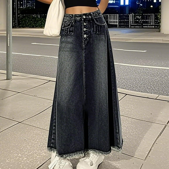Blue Vintage Denim Skirt Skirt With High Waist And Hem Suede Skirt Hinge Skirt Swimsuit Skirt Womens Long Skirts plus Skirt Plaid Skirt for Girls Girls Sequin Skirt Dance Skirts for Girls Crib Skirt