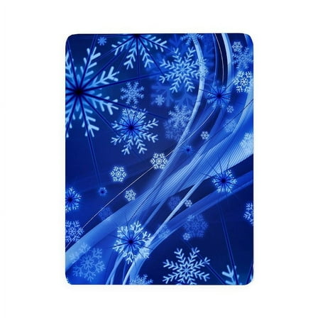 CafePress - Blue Snowflakes - Large Sherpa Fleece Throw Blanket 80" x 60"