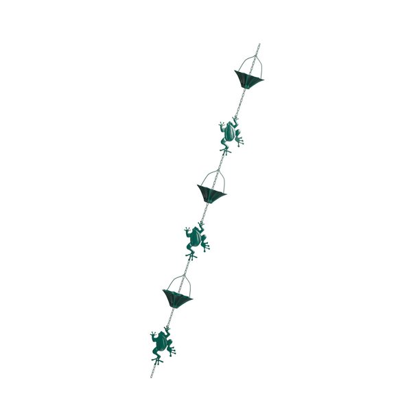 Cadena para canaletas de Cadenas para captación de agua de Cadenas para canaletas exteriores para bajantes de para cobertizos y patios Verde