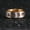 Silver&Gold, variant on Six Syllable Mantra Stainless Steel Band Men's Gold/Black Spinner Ring Size 7-12