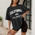 thumbnail image 4 of California Los Angeles T Shirts for Women 2025 Short Sleeve Crewneck Oversized Casual Graphic Tshirt Womens T Shirts, 4 of 5