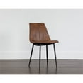 thumbnail image 2 of Sunpan Drew 18" Modern Faux Leather Dining Chair in Black-Brown, 2 of 7