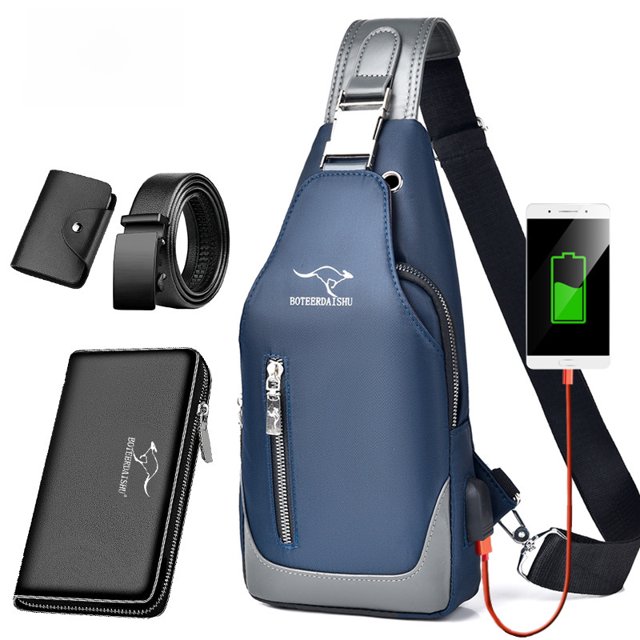 Bolso de pecho para hombre, tipo mensajero, estilo coreano, impermeable, resistente al desgaste, de tela Oxford, diagonal