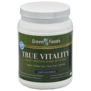 Green Foods True Vitality Plant Protein Powder, Unflavored, 15g Protein, 1.4 Lb