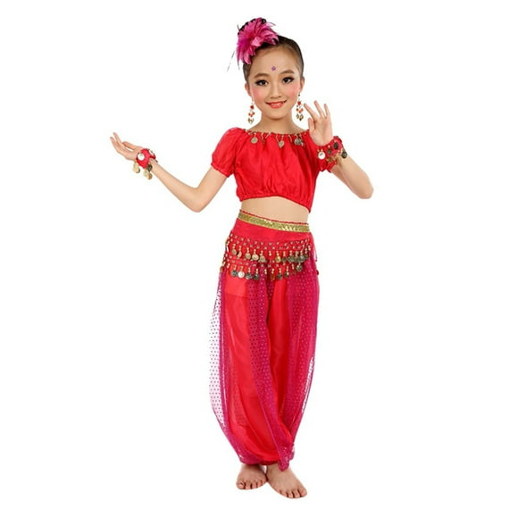 2025 NEW Handmade Children Belly Teen Two Piece Outfit Dances Belly Cute Clothes for Young Teen s Dancing Dance Beauty