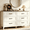 White 6 drawer dresser, variant on White Dresser, Lofka 6 Drawer Dresser for Bedroom, Chests of Drawers for Living Room, White+Rustic Brown