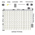 thumbnail image 4 of Gostoto 3X3M 300 LED String Curtain Lights Waterfall Window Lights LED Lights for Indoor Outdoor Party Home Living Room, 4 of 4