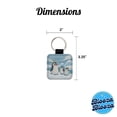 thumbnail image 5 of Kawaii Emperor Penguins Faux Leather Square Keychain, 5 of 7
