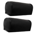 thumbnail image 4 of GUOOL 2 Pcs Housse Antidérapante en Cuir PU Carrée Incurvée pour Fauteuil Inclinable, Protège-Accoudoir, Noir, 4 of 9