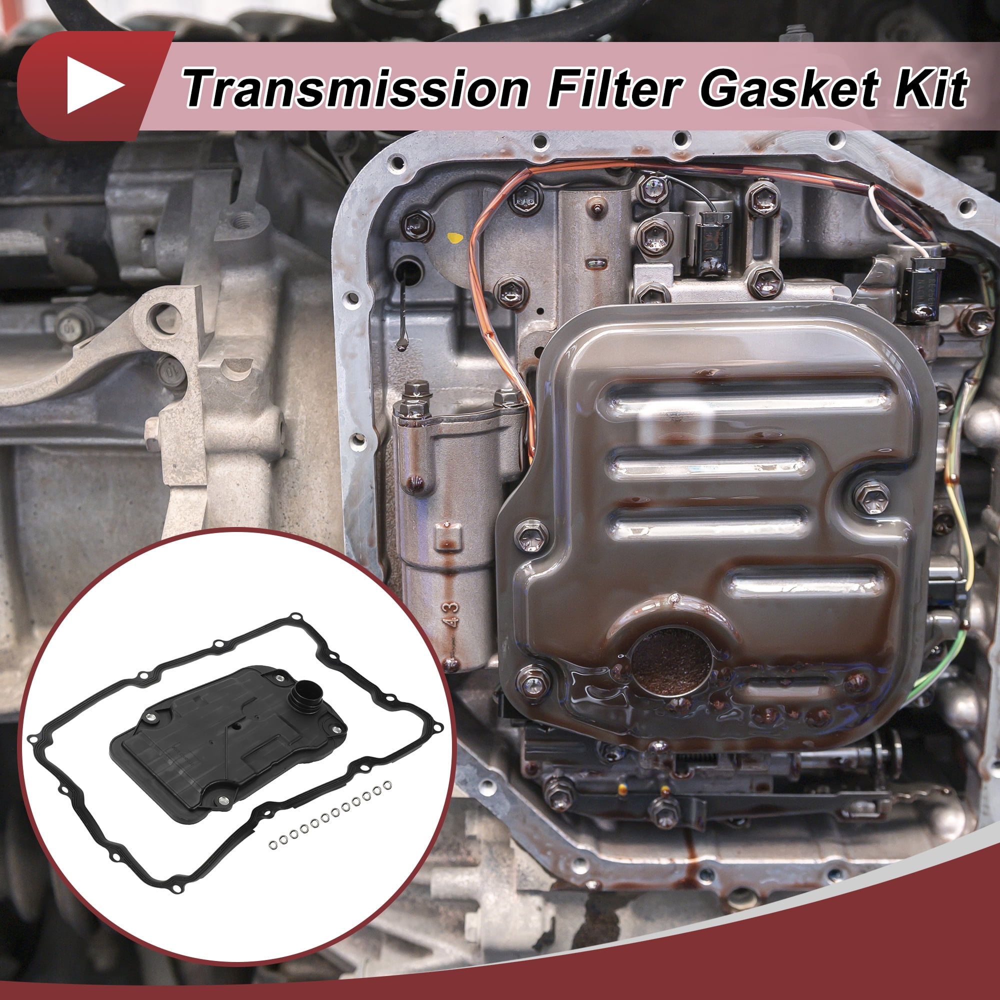 Unique Bargains 1Set Transmission Filter Gasket Kit for Toyota Sequoia 2015-2022 Engine Automatic Transmission Filter Kit Gasket No.3533060070/353300C020