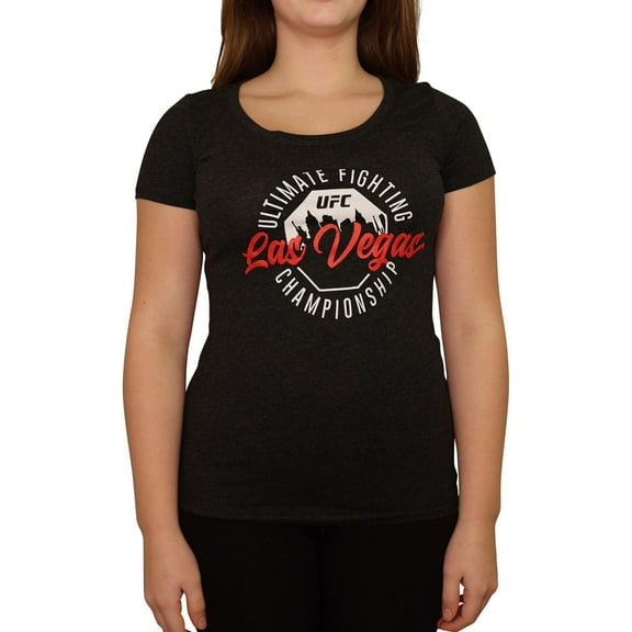 Reebok Womens UFC Las Vegas Graphic T-Shirt, Black, Large