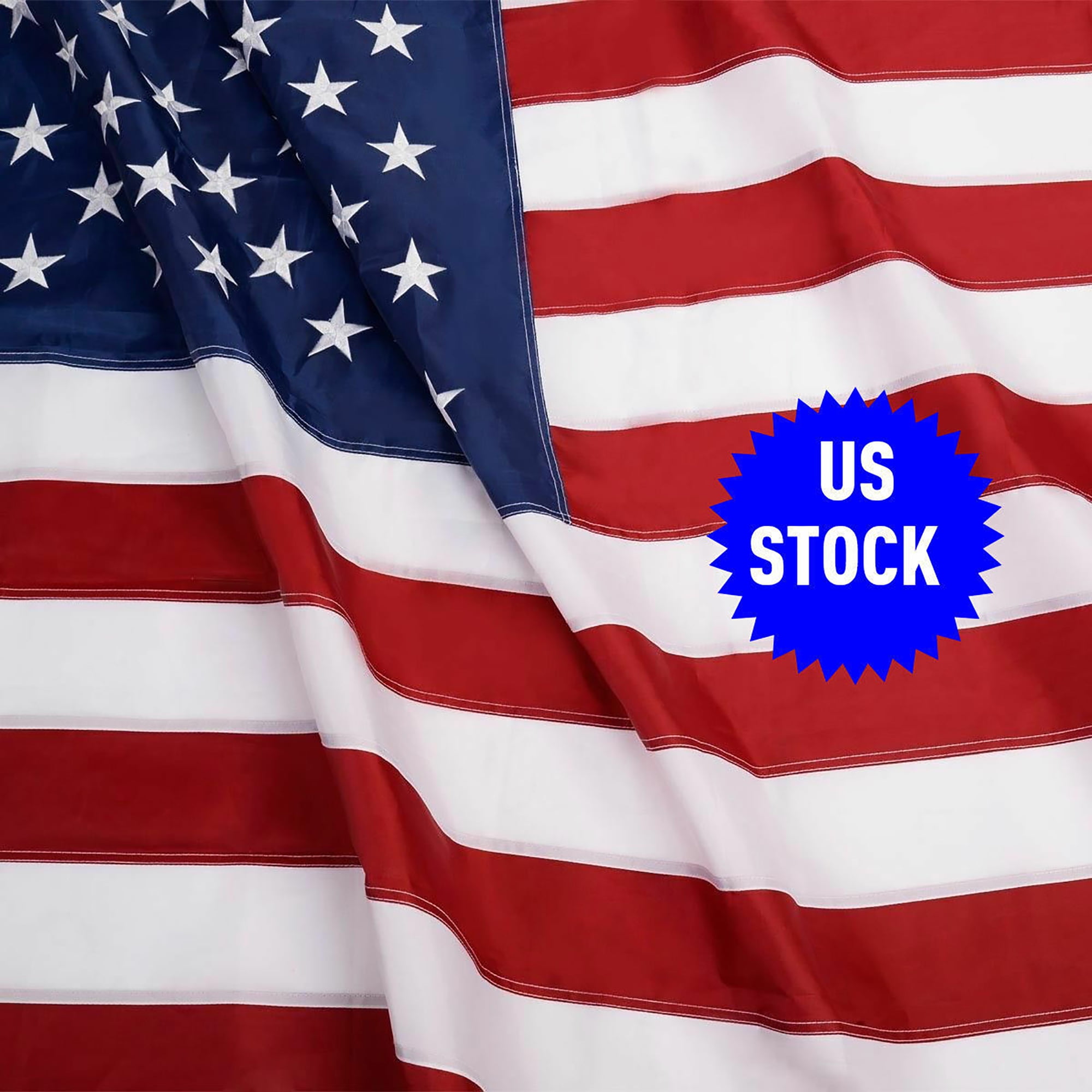 Brass Grommets USA US Flag Durable long Lasting for Outdoor Use Sewn Stripes American Flag 4x6 FT Embroidered Stars