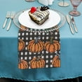 thumbnail image 4 of Qinduosi Fall Autumn Buffalo Plaid Cloth Napkins Pumpkins Dinner Napkins Great for Thanksgiving Special Occasions or Dinner Parties 4 PCS, 4 of 7