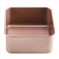 thumbnail image 2 of 2X Gold Square Cake Mould Thickening Non-Stick Ancient Baking Tray Square Deep Baking Pans Barbecue Bread Cake Mold, 2 of 8