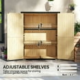 thumbnail image 6 of GVN Garden Storage Shed, Tool Storage Shed,Outdoor Garden Shed with Asphalt Roof, 2 Shelves, Lockable Doors and Adjustable Feet, Natural, 6 of 11