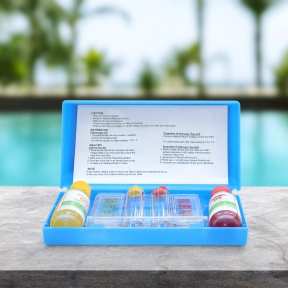 Pool Central 3-Way Swimming Pool Test Kit with Case - Tests pH, Chlorine and Bromine Levels