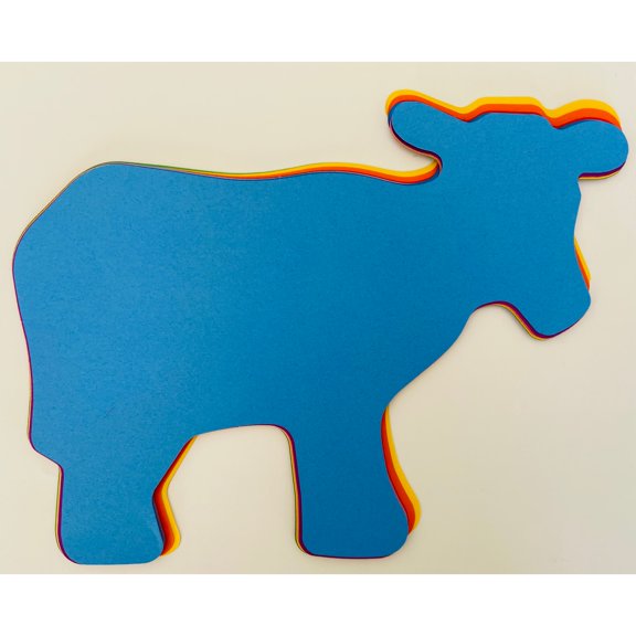 SHAPES ETC. Cow Assorted Color Super Cut-Outs- 8” x 10”