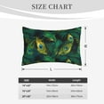 thumbnail image 4 of Daiia Peacock Feathers2 Bedding Waterproof Pillow Protector Zippered Queen – Bed Bug Proof Pillow Encasement-16"x24", 4 of 6