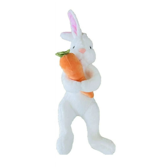 Adorable Easter Bunny Plush Toy: Rabbit Hugging Carrot, Ideal Easter Gift -23cm