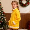 thumbnail image 5 of Zanarzt Baby Winter Coat Girls Polar Fleece Jacket Kids Full Zip Lightweight Fall Spring Coat Outerwear with Pockets Yellow,4-5 Years, 5 of 7