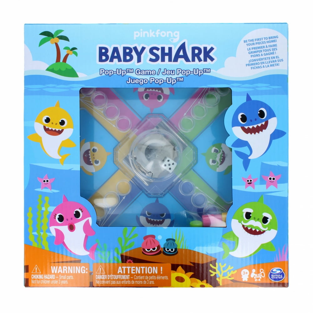 Baby Shark Childrens Play Time Pop Up Board Game Ages 3 8 Walmart