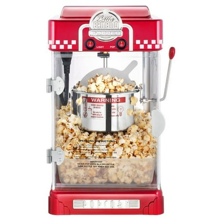 Great Northern Red Little Bambino Table-Top Retro Machine Popcorn Popper, 2.5 Ounce