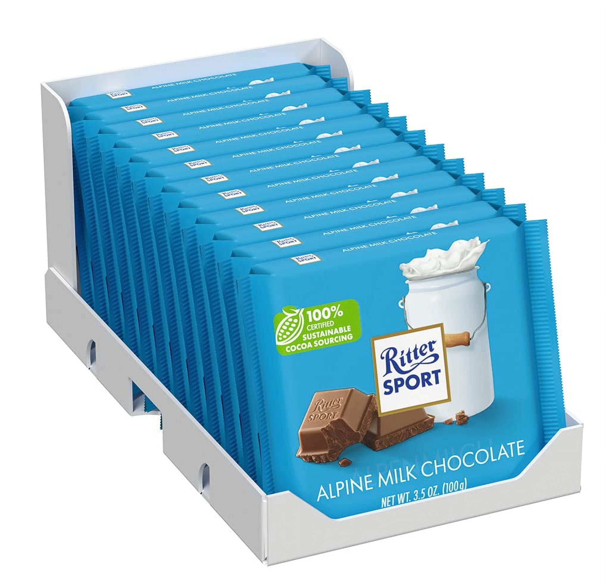 Ritter Sport, Alpine Milk Chocolate, 3.5-Ounce Bars (Pack of 12)